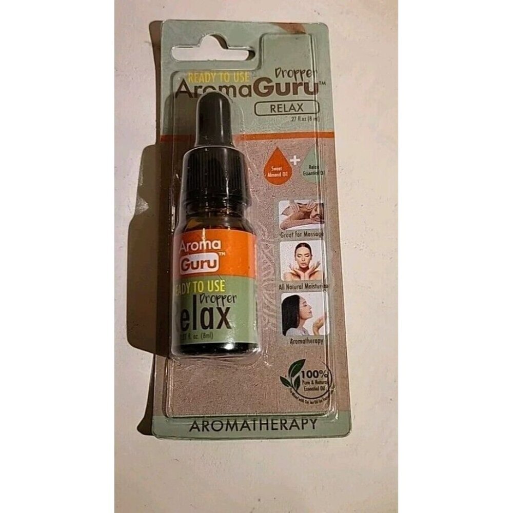AromaGuru Dropper RELAX Armoatherapy .27 fl oz. 100% Pure & Natural Essential Oi